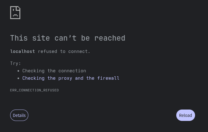 localhost에 접속이 안된다.