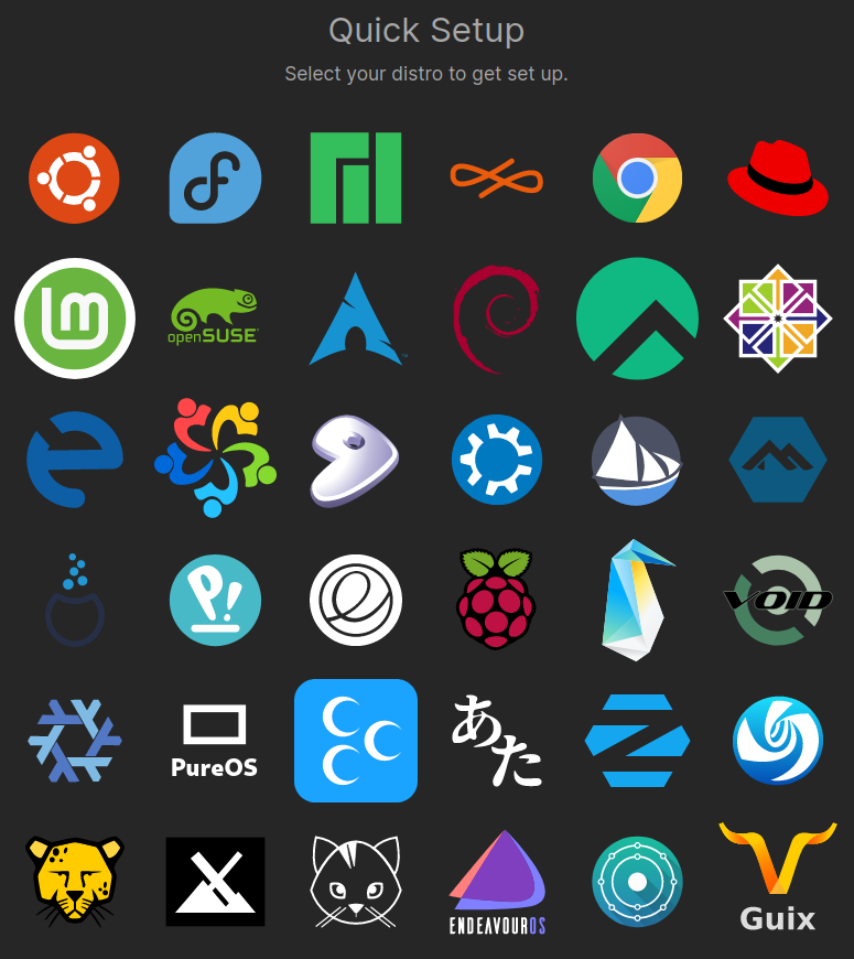 사용하는 OS를 선택