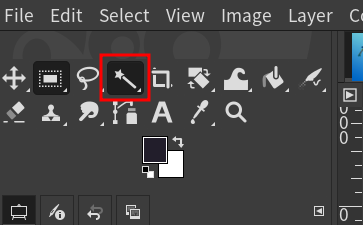 누끼를 따기 위한 fuzzy select tool 선택