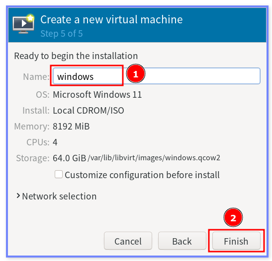 최종 설정 검토화면