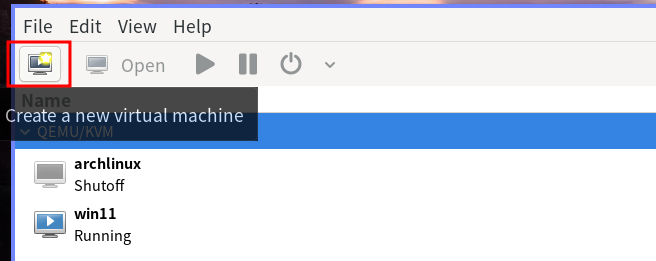 virtual machine 생성버튼을 눌러주자