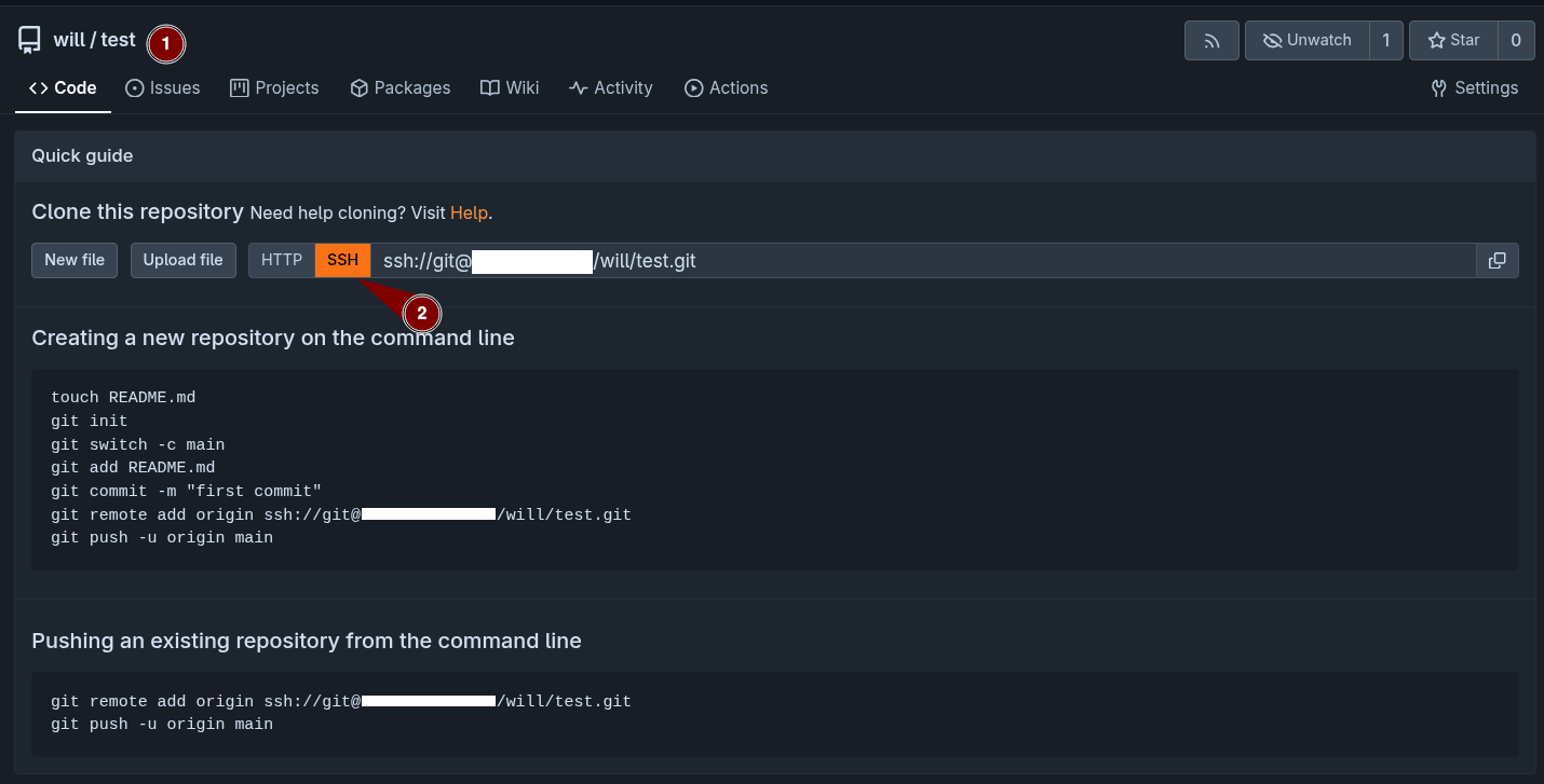 생성된 repository 페이지