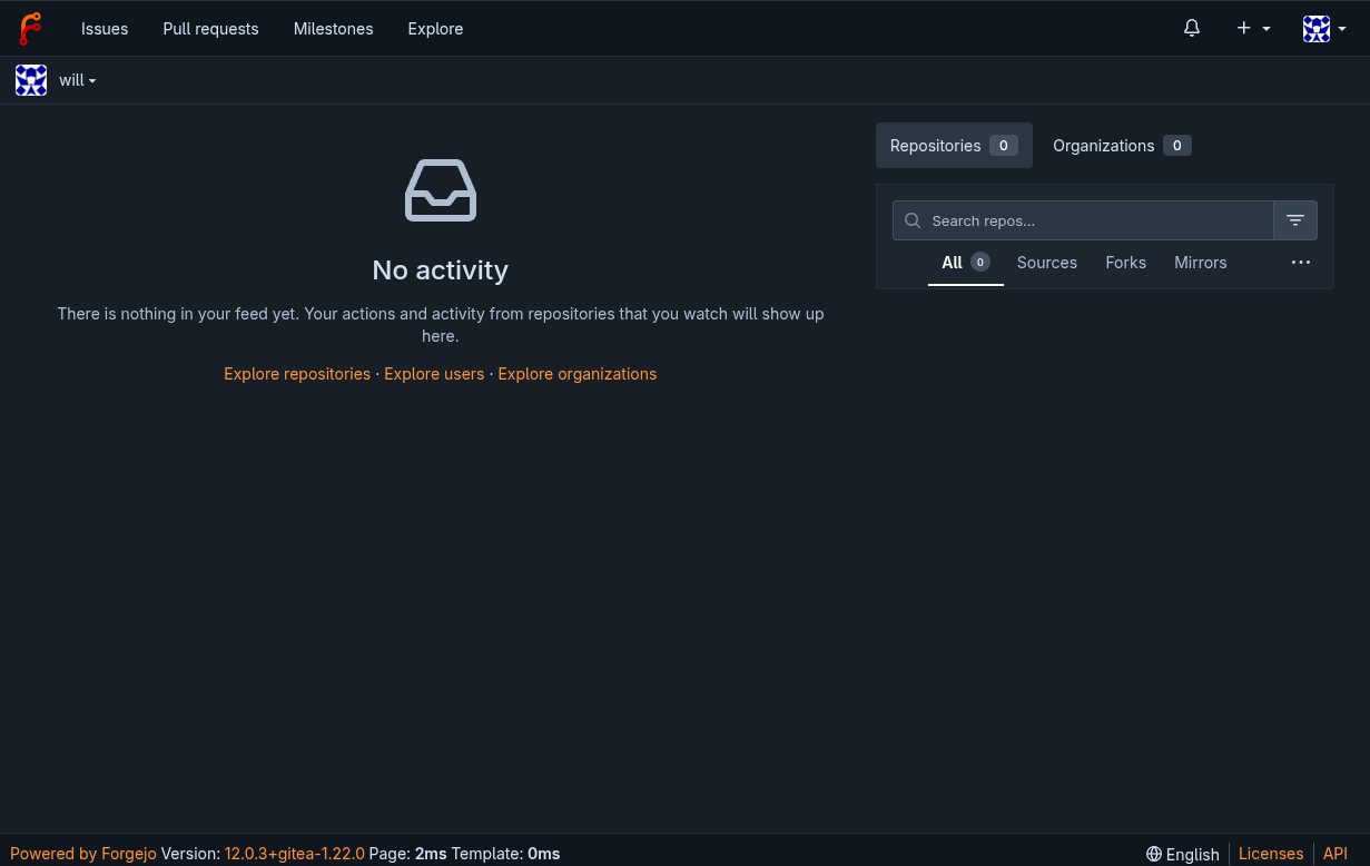 설정이 끝나고 처음 보이는 화면