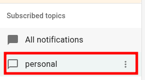 구독이 되면, 좌측에 등록이 된 것을 볼 수 있다.