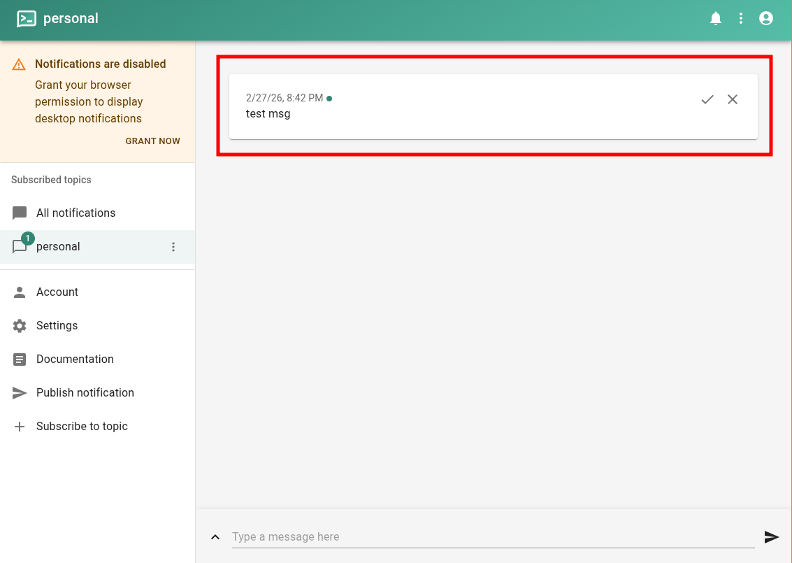 주소로 접속했을 때, 앞서 localhost로 접속한 것과 똑같은 화면이 뜨는지 확인해준다.