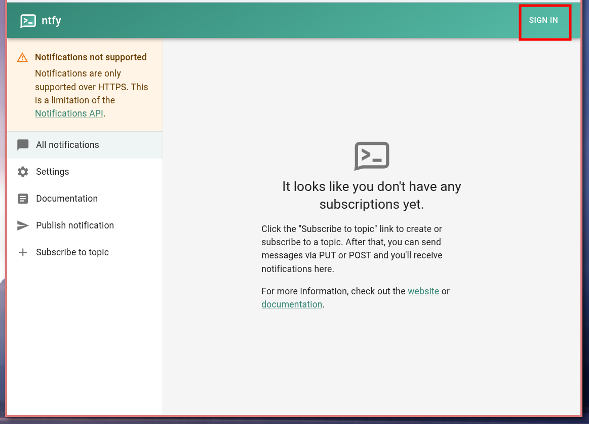 우측 상단의 sign in을 눌러서 로그인을 시도한다.