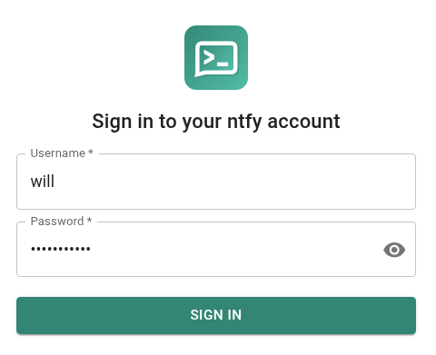 sh에서 생성한 id와 pw를 입력한다.