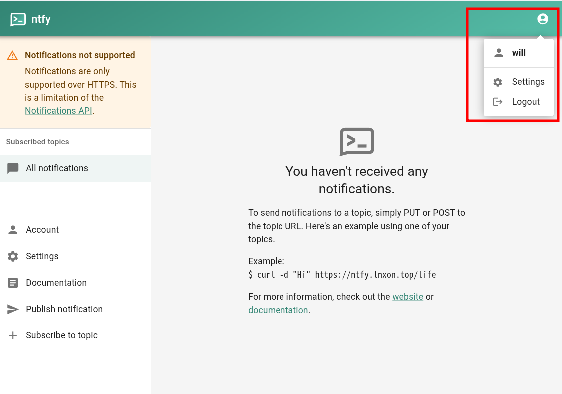 정상적으로 로그인된 상태